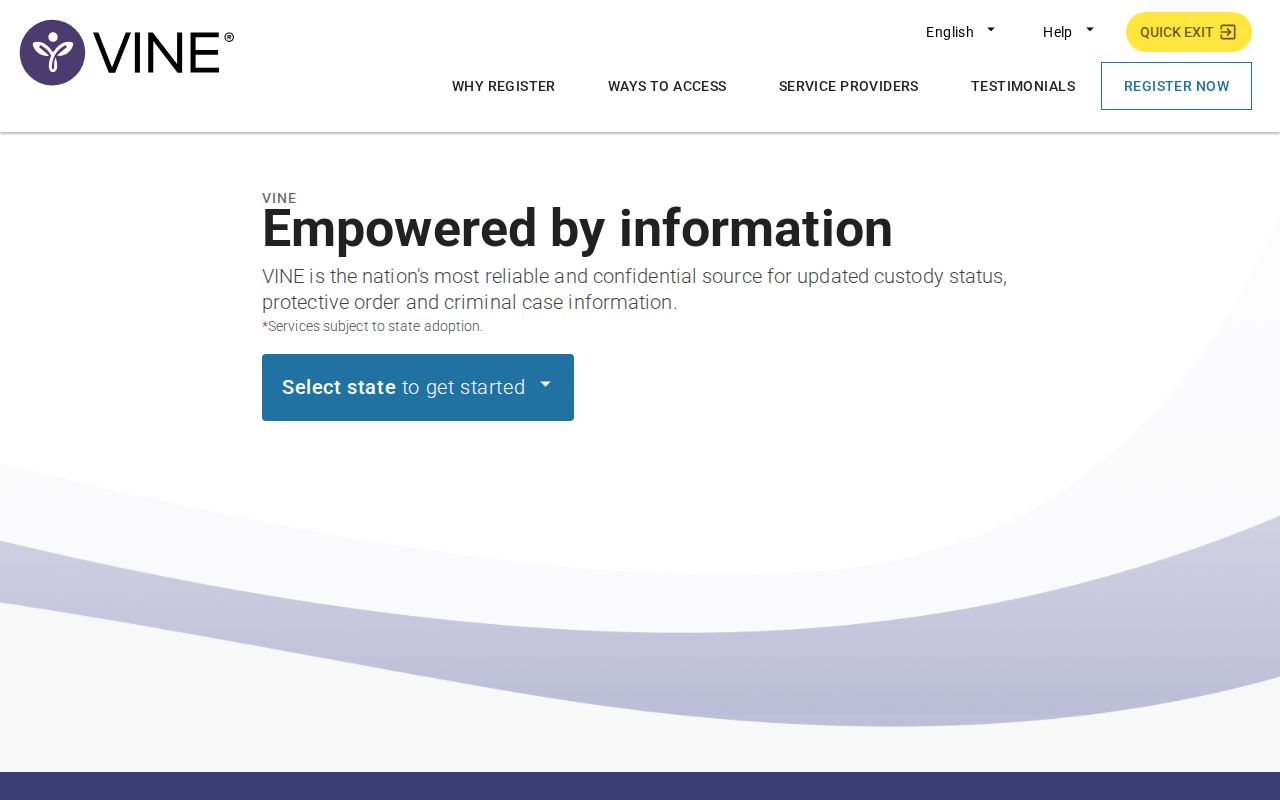 VINELink inmate check interface for Hamden County custody and release alerts